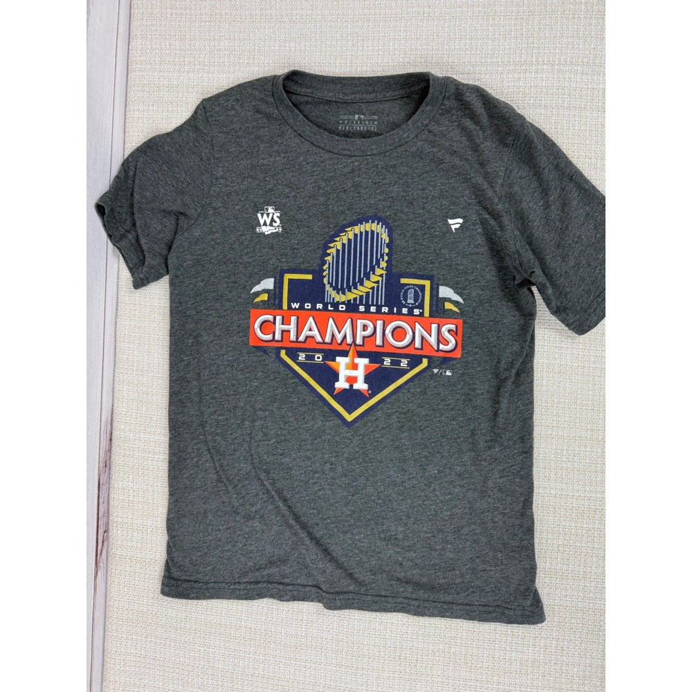 Houston Astros World‎ Series Champions 2022 Kids Gray T-Shirt Size M